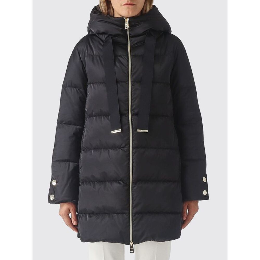 Herno Women Herno A-Shape Short Hooded Down Jacket In Quilted Technical Satin
